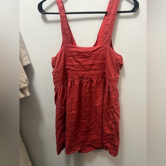 Linen Red Summer Dress - Picture 3 of 3